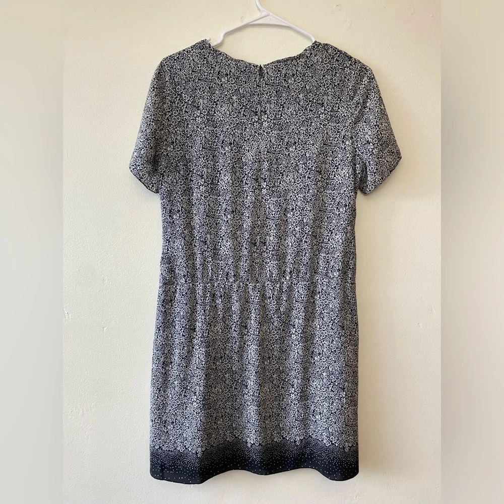 Comptoir des Cotonniers 100% Silk Floral Short Sleeve Dress FR 40 / US M